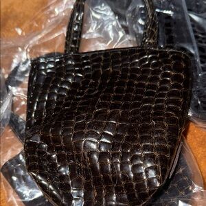 Black Mini Woven Handbags